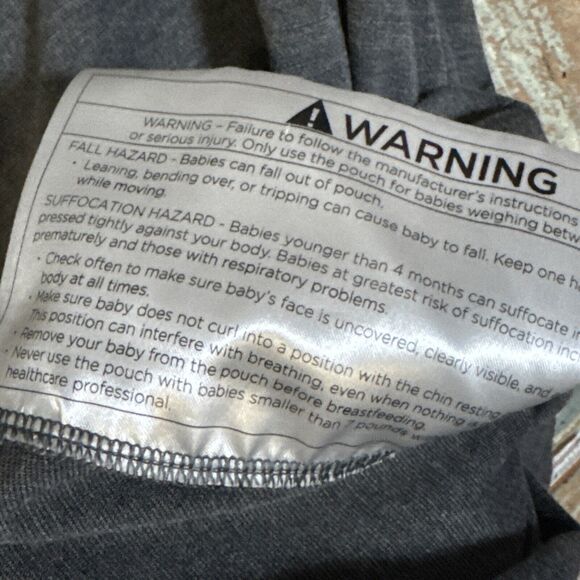 Lalabu Men's Large Dad Shirt Gray Short Sleeve Stretch Babywearing Carrier Top - Picture 7 of 8